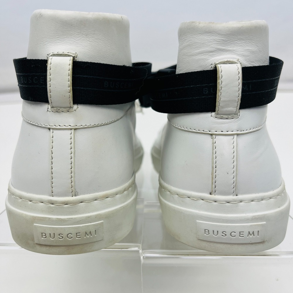 Buscemi Leather High Top Sneakers 100mm Buckle Closure‎ EU 38 US 8 - Picture 6 of 16